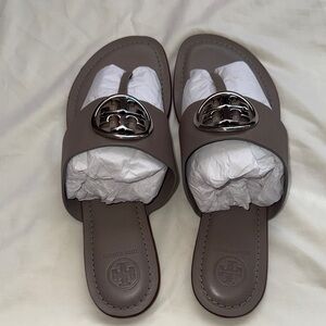 Tory Burch Benton BandWomen's Taupe Slide Sandals